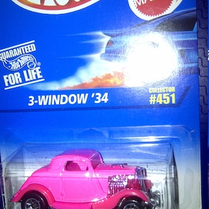 Hot Wheels #451 1934 Ford Hot Pink neu auf Karte