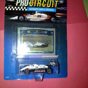 Hot Wheels ProCircuit Indy Cars Mario Andretti neu auf Karte