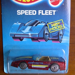 Hot Wheels 1980s Custom Corvette Cabrio neu auf Karte