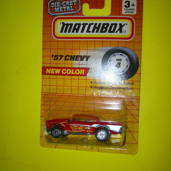 Matchbox #4 1957 Chevy  new on card