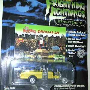Johnny Lightning Frightning The Munsters Grand-père Sam Drag-u-la George Barris neuf sur carte