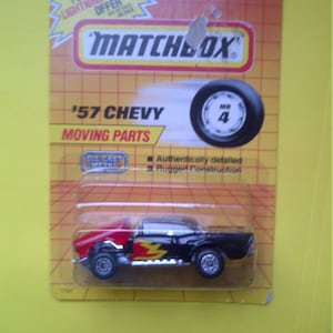 Matchbox 1-75 Series 1991 #4 1957 Chevy novo no cartão