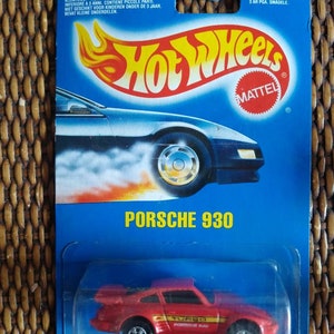 Hot Wheels Porsche 930 op 4n, niet-genummerde kaart, nieuw op volledig blauwe kaart