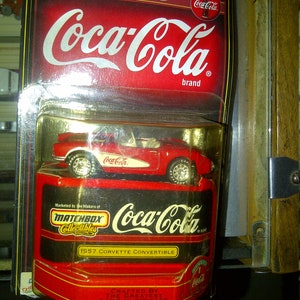Streichholzschachtel 1957 Corvette Coca-Cola s Gauge neu auf Karte