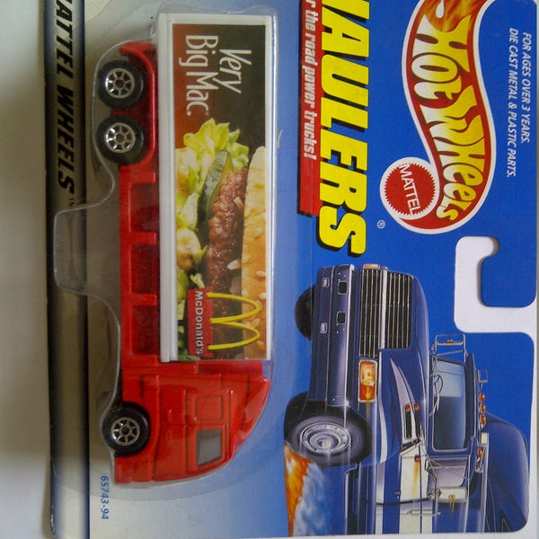 Hot Wheels Haulers McDonalds Nouveau sur la carte