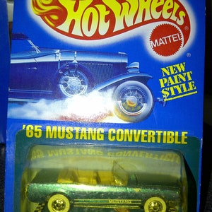 Hot Wheels #26 Ford mustang 1965 Cabriolet Blue Metalflake 1/64 s gauge blaue Karte plus Messpunkte-Booklet