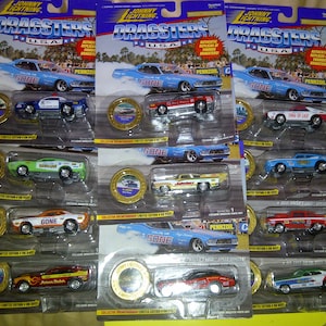 Johnny Lightning Dragonsters Series 1 Alle 11 Autos neu auf Karten