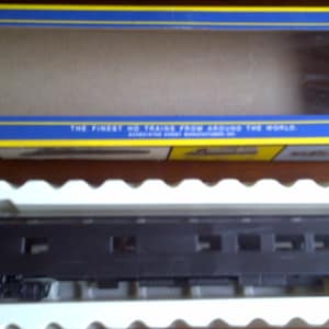 Coche de pasajeros HO Rivarossi Ahm 1930 85&#39;, raro, con techo transparente, nuevo en caja