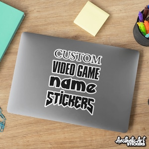 Personalisierter Name Video Game Stickers Personalisierte Gamer Vinyl Aufkleber Etiketten