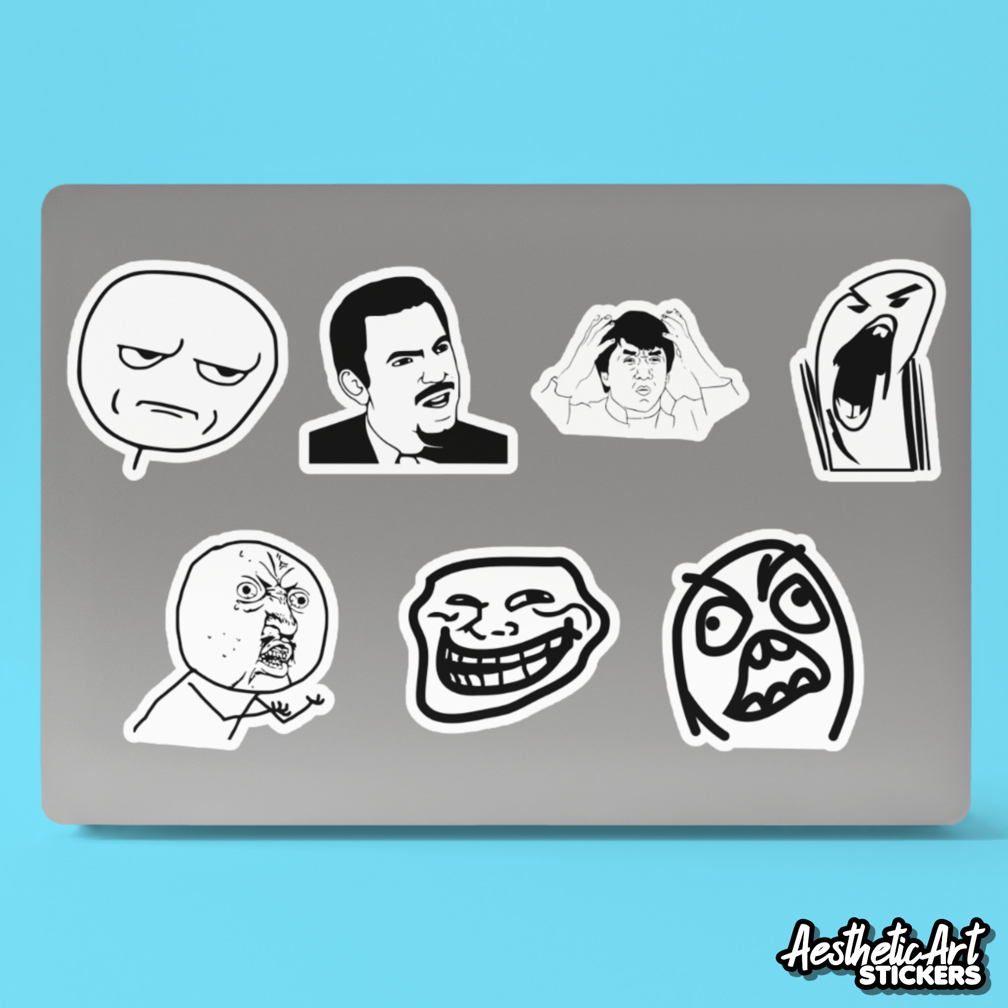 Troll Face Meme Sticker Vinyl Decal - Car Window Trollface Wall Boat Laptop