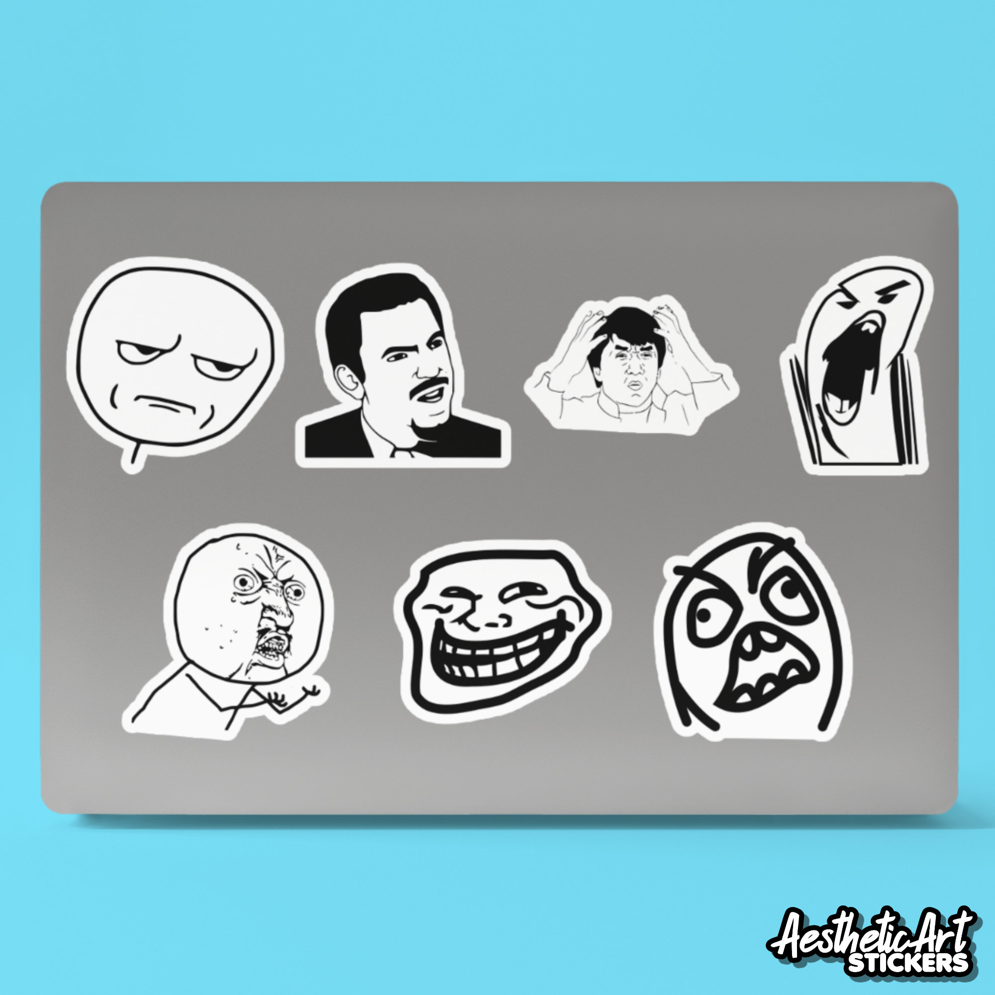 Memes Troll Face Self Adhesive Vinyl Sticker