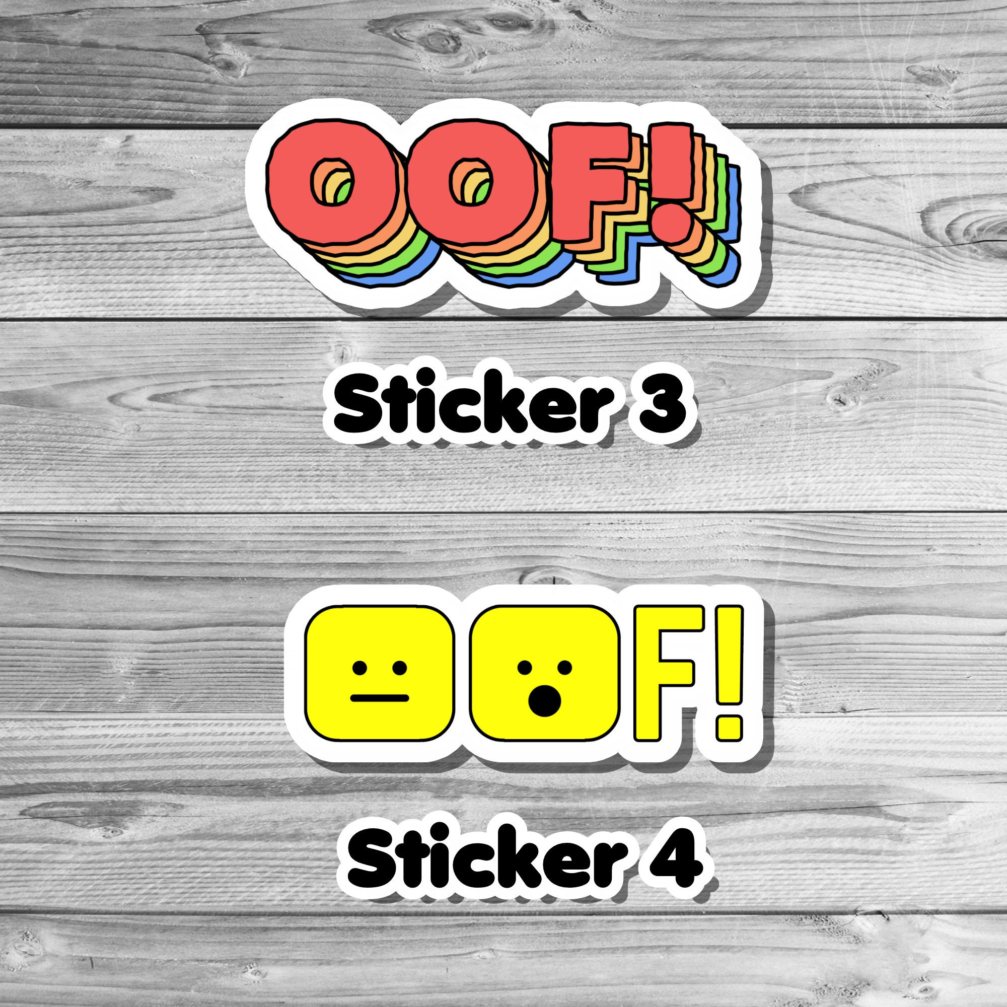 7012684 Roblox Oof Meme Funny Noob Gamer Gifts Idea Stickers for