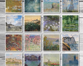 Claude Monet stampa arte del magnete del frigorifero, magnete del frigorifero artistico, gigli di Monet, dipinti classici, regali dell'artista, souvenir del museo d'arte