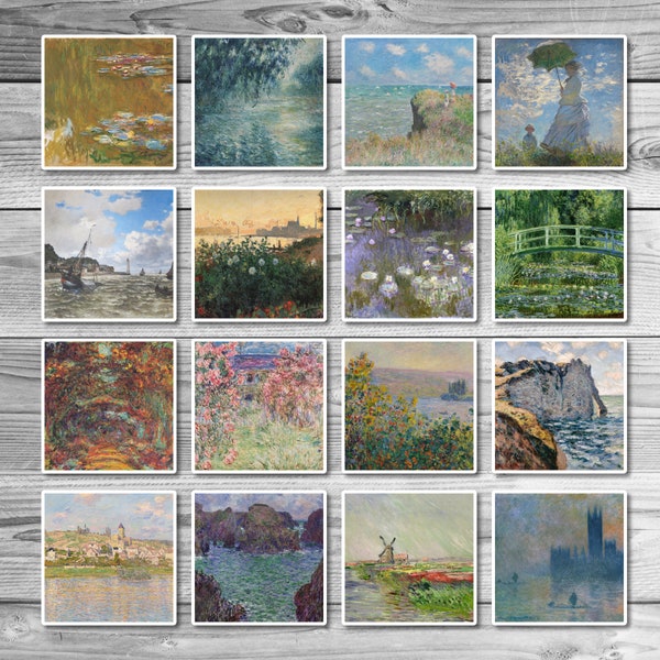 Claude Monet Prints Fridge Magnet Art, Artistic Refrigerator Magnet, Monet Lillies, Classic Paintings, Artist Gifts, Art Museum Souvenir