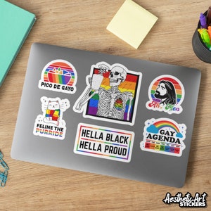 LGBTQ Pride Mois autocollant énonciations, Gay lesbienne arc-en-ciel LGBT allié vinyle décalcomanies