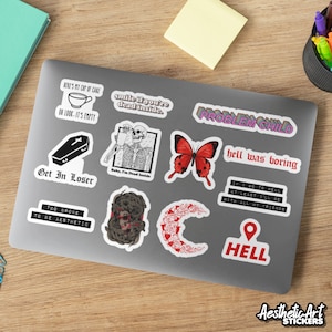 Aesthetic Goth Edgy Sticker Saying, Emo Gothic Punk, Sarcastic Quotes Vinyl Decals