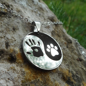 mirror necklace &quot;love animals&quot;, stainless steel, several choices available