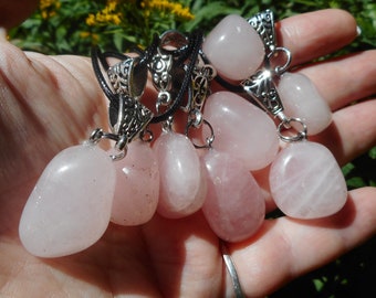 rose quartz necklace