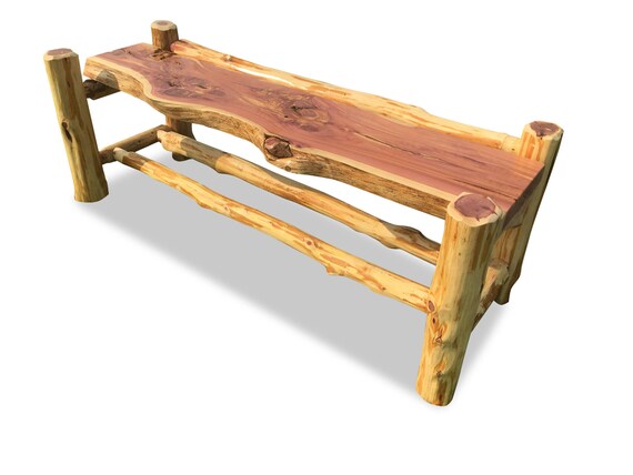 Vintage Bench Raw Wood 221x40xh52cm Elm Wood Unique Product