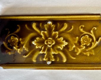 Antique Trent 6x3 Art Nouveau Decorative Tile