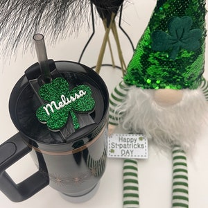 Stanley Tumbler St. Patrick’s Day Tag, Stanley Tumbler Clover & Leprechaun Hat Tag, Stanley Tumbler Tag, Stanley Tumbler Topper