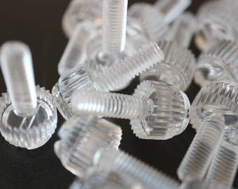 Pacco Di 20 Acrilico Bulloni E Dadi, Rondelle, M4 X 20mm In Plastica Trasparente - Acrilico Viti - Foto 3