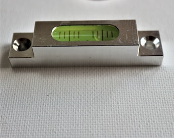 Vial de vidrio de nivel de precisión de metal, nivel de burbuja espiritual, preciso, 66 mm - líquido verde
