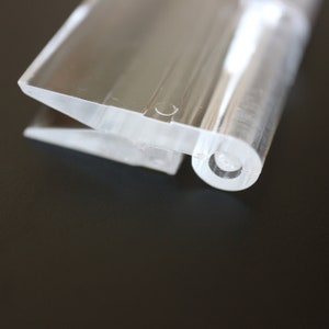 Clear Acrylic Plastic Piano Continuous Hinges Hinge 100mm, 200mm & 300mm image 7