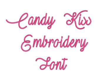 Candy Kiss Embroidery Font 5 Size Font Machine Embroidery Font Instant Download 8 Formats Embroidery Pattern