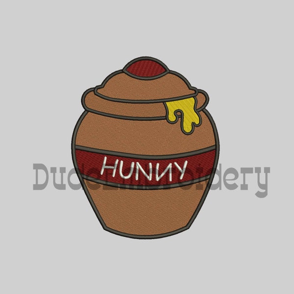 Honey Pot Pooh embroidery designs  7 Size Design Instant Download 8 Formats machine embroidery pattern