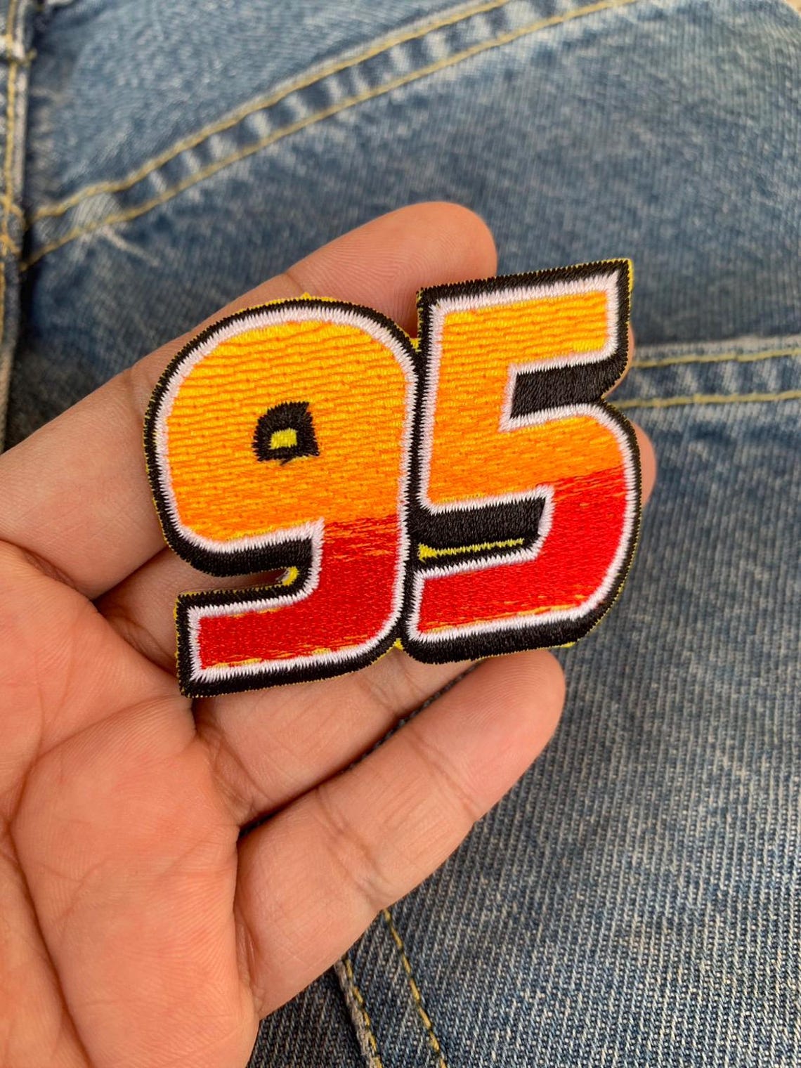 Racing Car Cartoon Iron on Patches Embroidered Applique - Etsy