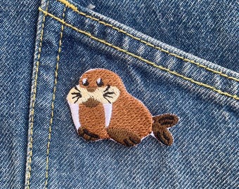 Cute Walrus tiny Walrus Iron On Patches Embroidered Applique