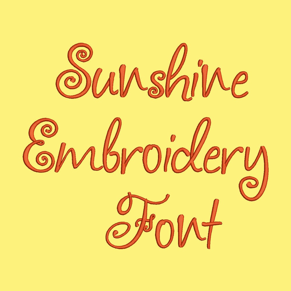 44+ Sunshine Embroidery Font