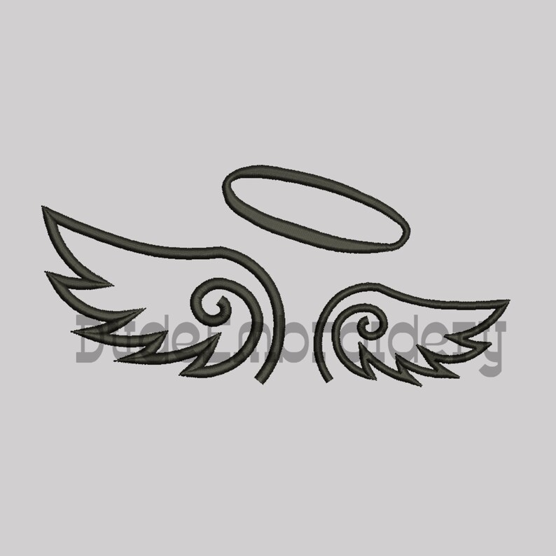 Angel wings jessecmault designs 8 size design instant download  etsy