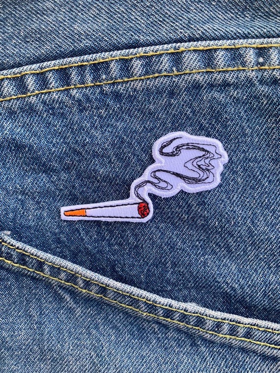 Funny patch Cigarette designs Iron On Patches Embroidered Applique