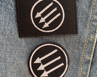 Three Arrows Flag Iron On Patches  Easy DIY Fix or Style Upgrade -Embroidery Patch for Clothes, Backpacks, Denim