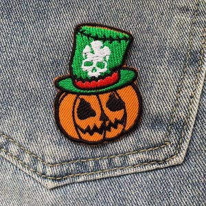 PATCH Pumpkin Demon Iron On Patches Embroidered Applique