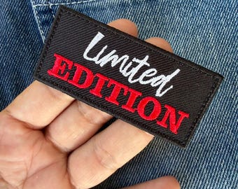 Limited edition Iron On Patches Embroidered Applique - Easy DIY Fix or Style Upgrade