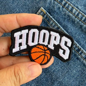 Basketball Hoop patch Embroidered Applique Hook&Loop, iron on patch