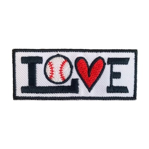 PATCH Baseball , Love Sport  Iron On Patches Embroidered Applique