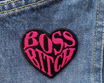 Toppe termoadesive ricamate BOSS BITCH