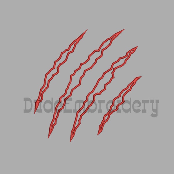 Claw Mark Applique Embroidery designs 9 Size Design Instant Download 8 Formats machine embroidery pattern