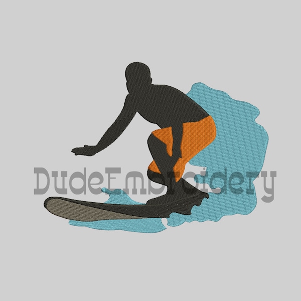 Surfing Embroidery designs 7 Size Design Instant Download 8 Formats machine embroidery pattern