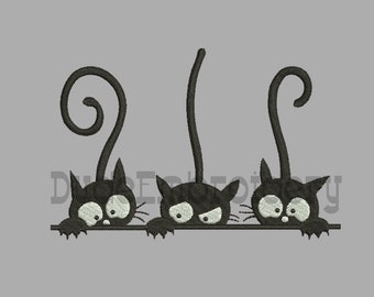 Cat Embroidery  Designs  7 Size  Design Instant Download 8 Formats machine embroidery pattern