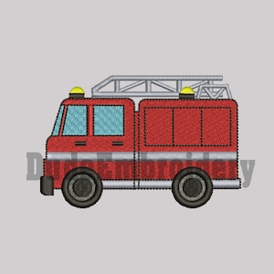 Fire truck embroidery designs 5 Size Design Instant Download 8 Formats machine embroidery pattern