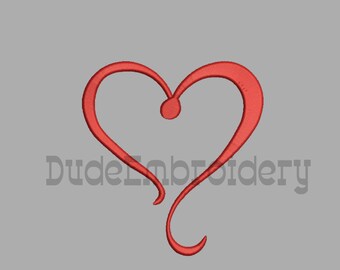 Heart embroidery designs 9 Size Red Heart  Design Instant Download 8 Formats machine embroidery pattern