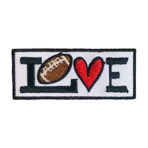 PATCH Football , Love Sport  Iron On Patches Embroidered Applique
