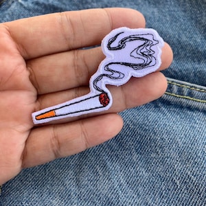PARCHE Parche divertido Diseños de cigarrillos Parches termoadhesivos Apliques bordados