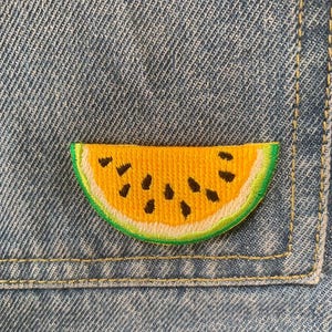 PATCH Watermelon (yellow ) Iron On Patches Embroidered Applique