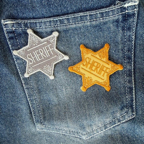 Sheriff Iron On Patches Embroidered Applique - Easy DIY Fix or Style Upgrade